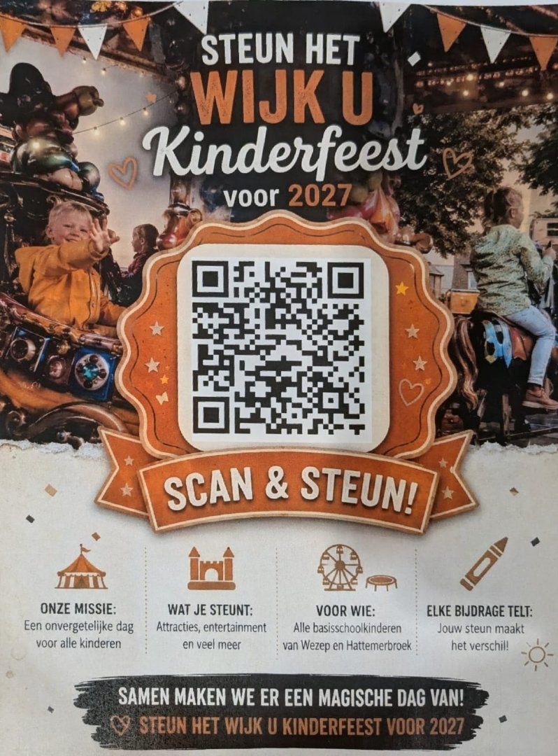 Donatie kinderfeest 2027 Vrijwillige bijdrage